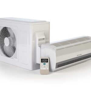 Air conditioner system isolated on white.